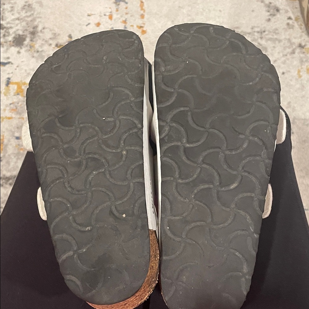 Birkenstock White Double-Buckle Arizona Sandals - Picture 2 of 7